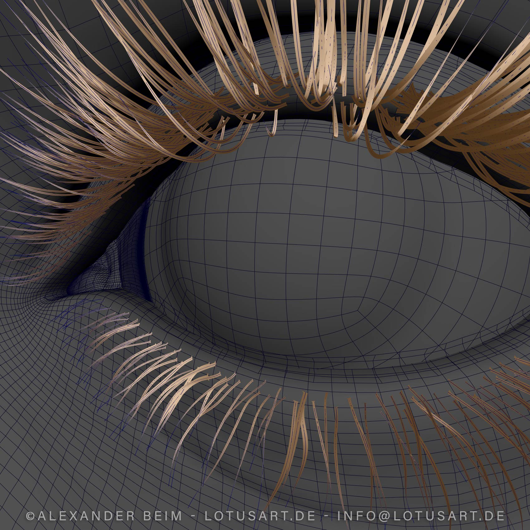 Realistic_Eyeball_3D_CG_eye_Photorealistic_Hyper-Realistic_maya_wireframe_alexander_beim 3D Photorealistische Auge-Iris: computer-generiert