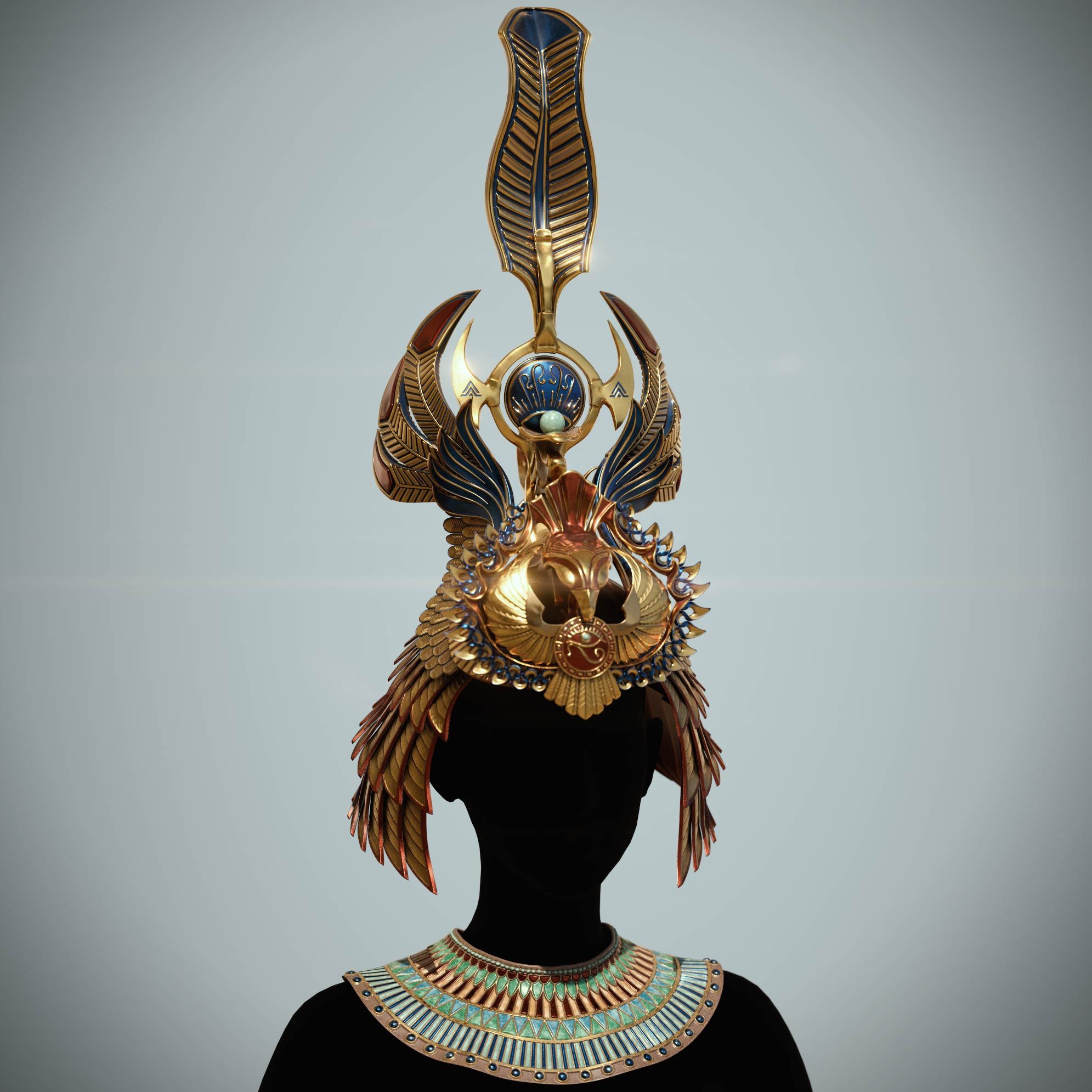 egyptian-queen-crown_substance_painter_texturing-1 Egyptian queen crown